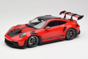 Porsche 911 992 GT3 RS Guards Czerwony & Srebrne Felgi Weissach Package Minichamps 1:18 153062246 Metal