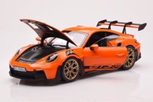 Porsche 911 992 GT3 RS Gulf Pomarańczowy Norev 1:18 187360 Metal — zdjęcie 2 z 8