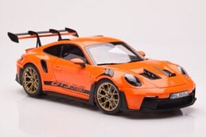 Porsche 911 992 GT3 RS Gulf Pomarańczowy Norev 1:18 187360 Metal — zdjęcie 6 z 8
