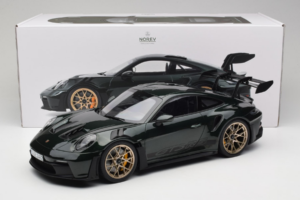 Porsche 911 992 GT3 RS Jet Green Metallic Black Norev 1:12 127532 Metal — zdjęcie 6 z 6
