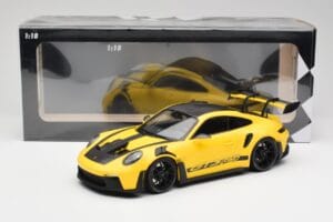 Porsche 911 992 GT3 RS Racing Żółty & Czarne Felgi Minichamps 1:18 153062245 Metal — zdjęcie 6 z 6