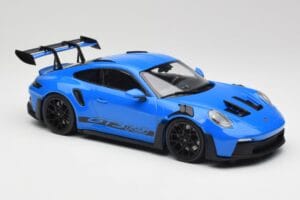 Porsche 911 992 GT3 RS Shark Niebieski & Czarne Felgi Minichamps 1:18 153062233 Metal — zdjęcie 4 z 6