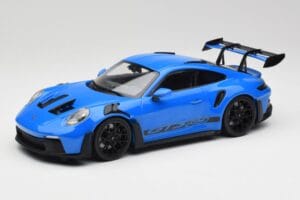 Porsche 911 992 GT3 RS Shark Niebieski & Czarne Felgi Minichamps 1:18 153062233 Metal