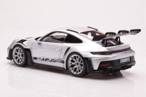 Porsche 911 992 GT3 RS Srebrny Metaliczny Norev 1:18 187357 Metal — zdjęcie 7 z 8