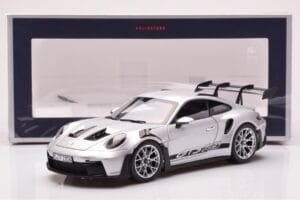 Porsche 911 992 GT3 RS Srebrny Metaliczny Norev 1:18 187357 Metal — zdjęcie 8 z 8