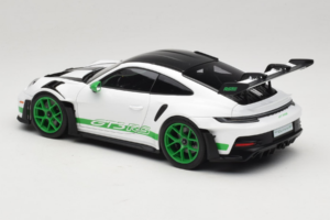 Porsche 911 992 GT3 RS Tribute to Carrera RS White Python Green Norev 1:18 187372 Metal — zdjęcie 7 z 8