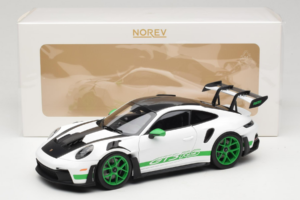 Porsche 911 992 GT3 RS Tribute to Carrera RS White Python Green Norev 1:18 187372 Metal — zdjęcie 8 z 8