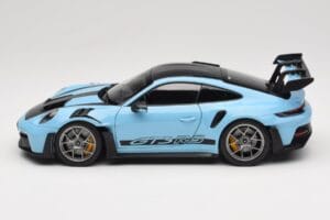 Porsche 911 992 GT3 RS Weissach Pack Gulf Blue Norev 1:18 187367 Metal — zdjęcie 4 z 8