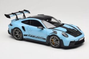 Porsche 911 992 GT3 RS Weissach Pack Gulf Blue Norev 1:18 187367 Metal — zdjęcie 6 z 8