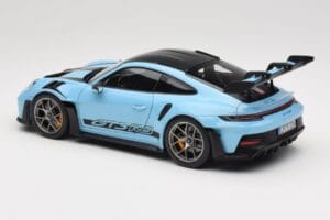 Porsche 911 992 GT3 RS Weissach Pack Gulf Blue Norev 1:18 187367 Metal — zdjęcie 7 z 8