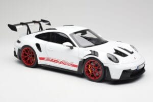 Porsche 911 992 GT3 RS Biały & Pyro Czerwony Norev 1:12 127530 Metal — zdjęcie 4 z 6