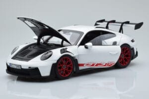 Porsche 911 992 GT3 RS Biały Pyro Czerwony Norev 1:18 187352 Metal — zdjęcie 2 z 8