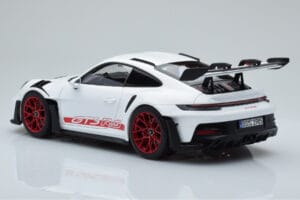 Porsche 911 992 GT3 RS Biały Pyro Czerwony Norev 1:18 187352 Metal — zdjęcie 7 z 8
