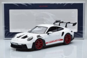 Porsche 911 992 GT3 RS Biały Pyro Czerwony Norev 1:18 187352 Metal — zdjęcie 8 z 8