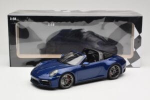 Porsche 911 992 Targa 4 GTS Blue Metallic Minichamps 1:18 155061060 Metal — zdjęcie 6 z 6