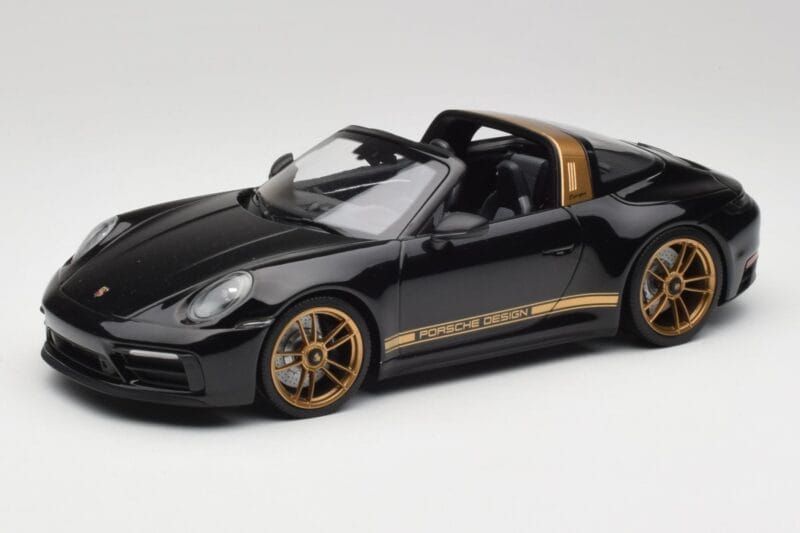 Porsche 911 992 Targa Porsche Design Czarny & Złoty Concept Minichamps 1:18 PORSCHE001 Metal