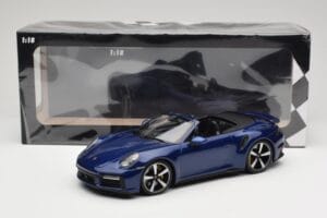 Porsche 911 992 Turbo S Kabriolet Blue Metallic Minichamps 1:18 155069081 Metal — zdjęcie 6 z 6
