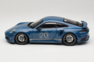 Porsche 911 992 Turbo S Coupe Sport Design Niebieski Minichamps 1:18 113069073 Metal — zdjęcie 4 z 8