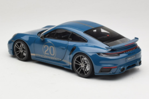 Porsche 911 992 Turbo S Coupe Sport Design Niebieski Minichamps 1:18 113069073 Metal — zdjęcie 7 z 8