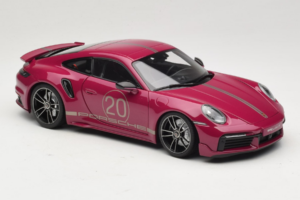 Porsche 911 992 Turbo S Coupe Sport Design Czerwony Minichamps 1:18 113069075 Metal — zdjęcie 6 z 8