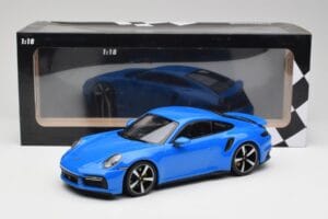 Porsche 911 992 Turbo S Gentian Niebieski Minichamps 1:18 155069074 Metal — zdjęcie 6 z 6