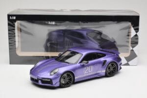 Porsche 911 992 Turbo S Sport Design Package Viola Metallic Minichamps 1:18 155069174 Metal — zdjęcie 6 z 6