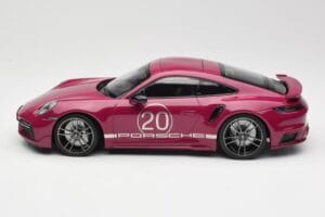 Porsche 911 992 Turbo S z Sport Design Package Czerwony Minichamps 1:18 155069172 Metal — zdjęcie 3 z 6