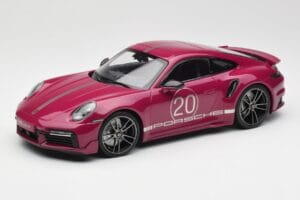 Porsche 911 992 Turbo S z Sport Design Package Czerwony Minichamps 1:18 155069172 Metal
