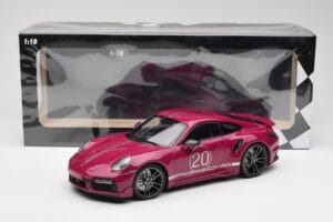 Porsche 911 992 Turbo S z Sport Design Package Czerwony Minichamps 1:18 155069172 Metal — zdjęcie 6 z 6