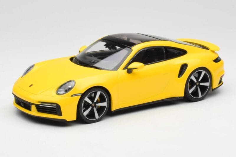 Porsche 911 992 Turbo S Żółty Minichamps 1:18 155069071 Metal