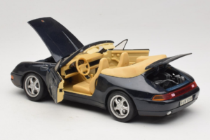 Porsche 911 993 Kabriolet Ciemnoniebieski Tchibo 1:18 46619 Metal — zdjęcie 5 z 8