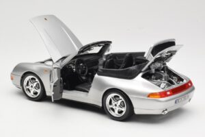 Porsche 911 993 Carrera Kabriolet Srebrny Bburago 1:18 18-12039 Metal — zdjęcie 5 z 8