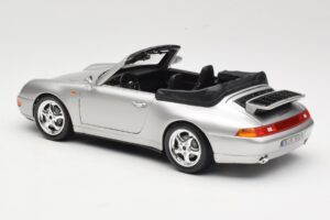 Porsche 911 993 Carrera Kabriolet Srebrny Bburago 1:18 18-12039 Metal — zdjęcie 7 z 8