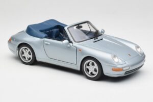 Porsche 911 993 Carrera Kabriolet Srebrny Maisto 1:18 100299-M1 Metal — zdjęcie 6 z 8