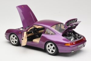 Porsche 911 993 Carrera Fioletowy Bburago 1:18 3060-M2 Metal — zdjęcie 5 z 8