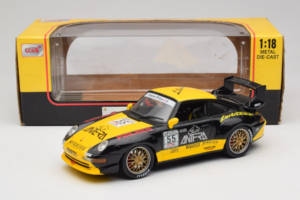 Porsche 911 993 GT2 #55 Czarny & Żółty Anson 1:18 30325-W Metal — zdjęcie 5 z 6