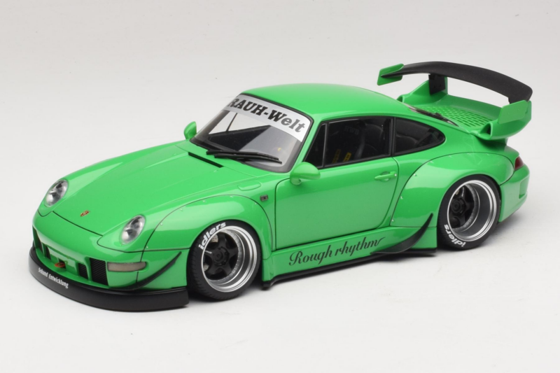 Porsche 911 993 RWB Zielony Gun Grey Wheels AUTOart 1:18 78151 Kompozyt