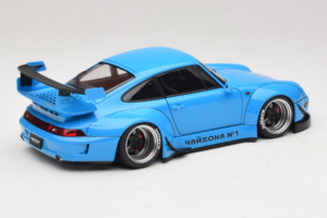 Porsche 911 993 RWB Błękitny Gun Grey Wheels AUTOart 1:18 78152 Kompozyt — zdjęcie 3 z 8