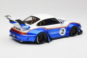 Porsche 911 993 RWB X Liberty Walk Biały Z Niebieskim GT Spirit 1:18 GT530 Żywica — zdjęcie 2 z 8