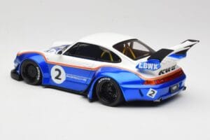 Porsche 911 993 RWB X Liberty Walk Biały Z Niebieskim GT Spirit 1:18 GT530 Żywica — zdjęcie 5 z 8