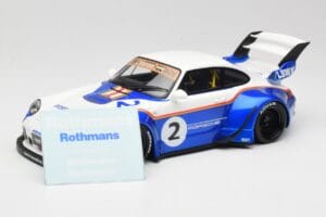 Porsche 911 993 RWB X Liberty Walk Biały Z Niebieskim GT Spirit 1:18 GT530 Żywica — zdjęcie 6 z 8