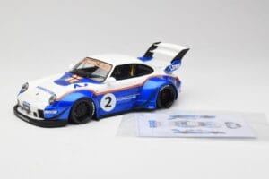 Porsche 911 993 RWB X Liberty Walk Biały Z Niebieskim GT Spirit 1:18 GT530 Żywica — zdjęcie 7 z 8