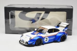 Porsche 911 993 RWB X Liberty Walk Biały Z Niebieskim GT Spirit 1:18 GT530 Żywica — zdjęcie 8 z 8