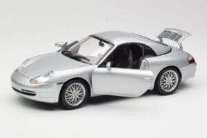 Porsche 911 996 Carrera Kabriolet Srebrny Hot Wheels 1:18 213595 Metal — zdjęcie 2 z 8