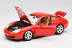 Porsche 911 996 Carrera Czerwony Bburago 1:18 3385 Metal — zdjęcie 2 z 8