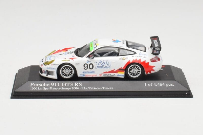 Porsche 911 996 GT3 RS #90 T2M J. Ickx / P. Rabineau 1000km Spa 2004 Minichamps 1:43 400046980 Metal
