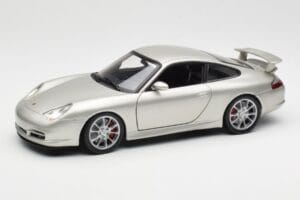 Porsche 911 996 GT3 Srebrny Hot Wheels 1:18 C2590 Metal