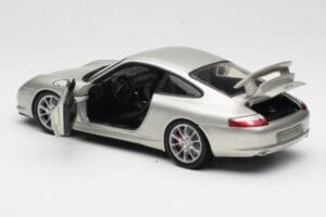 Porsche 911 996 GT3 Srebrny Hot Wheels 1:18 C2590 Metal — zdjęcie 5 z 8