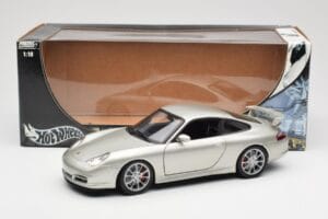 Porsche 911 996 GT3 Srebrny Hot Wheels 1:18 C2590 Metal — zdjęcie 8 z 8