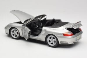 Porsche 911 996 Turbo Kabriolet Srebrny Maisto 1:18 31660 Metal — zdjęcie 5 z 8